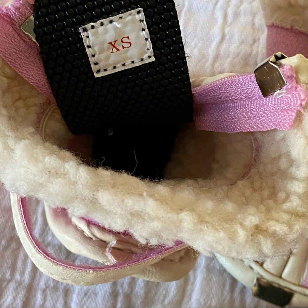 NEW collection of Dog Pink Shearling Booties, socks, hair bows, bandana XS/S - Picture 2 of 6